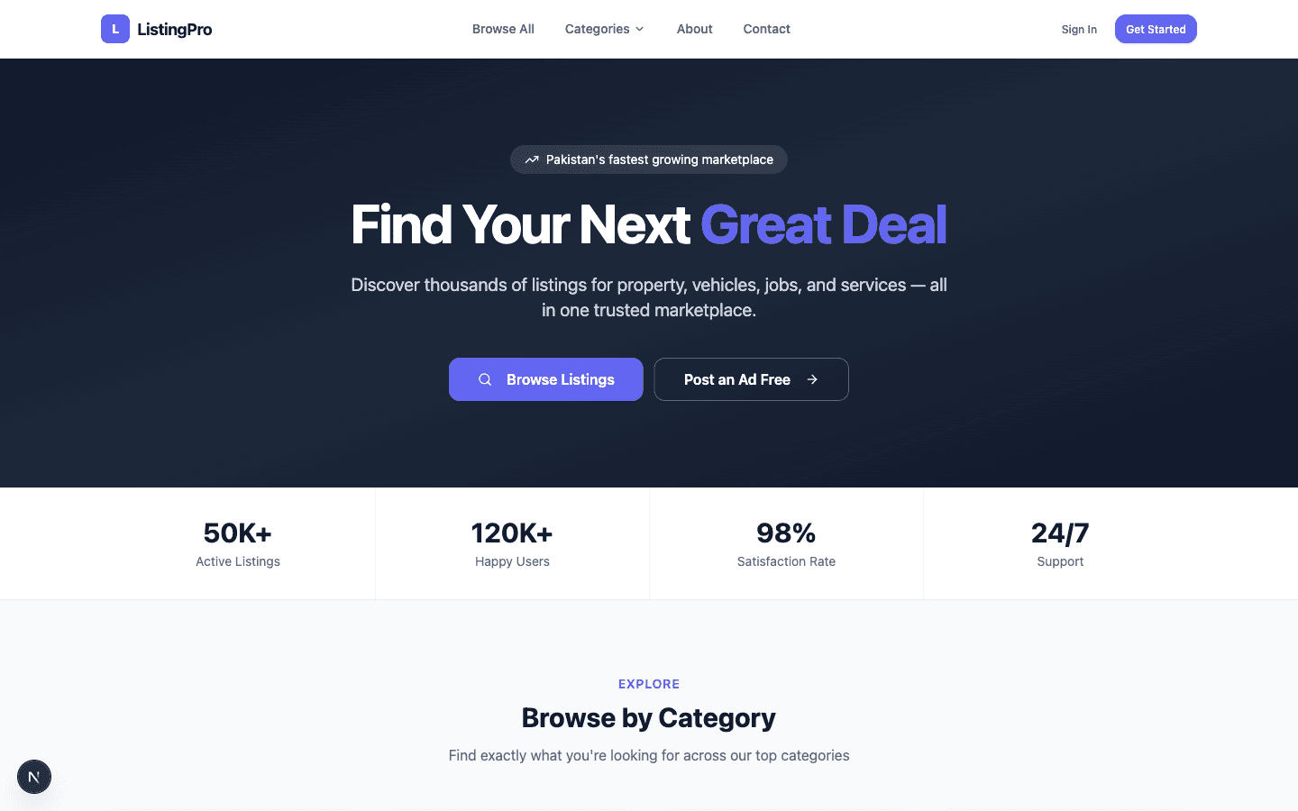 ListingPro — Listings Marketplace SaaS