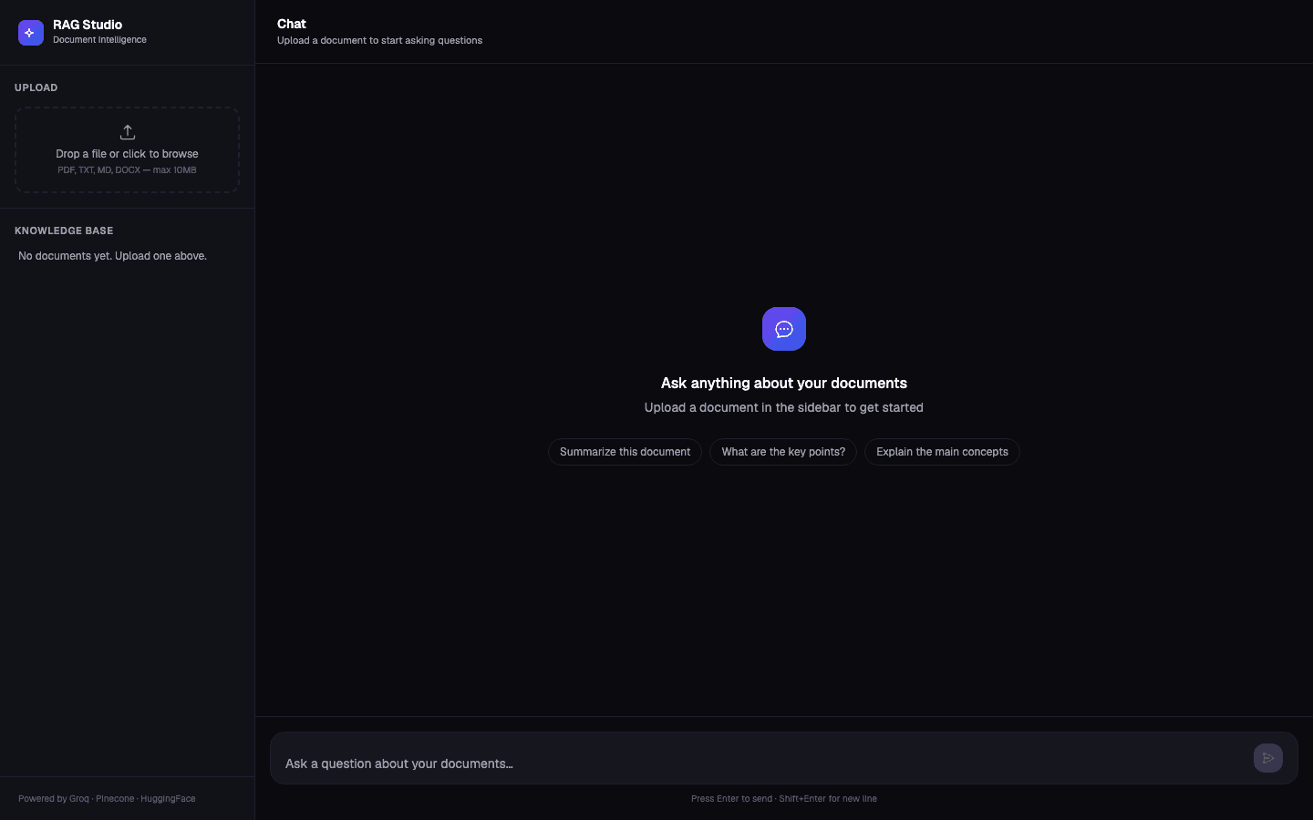 RAG Studio — Document Intelligence screenshot 1 of 2